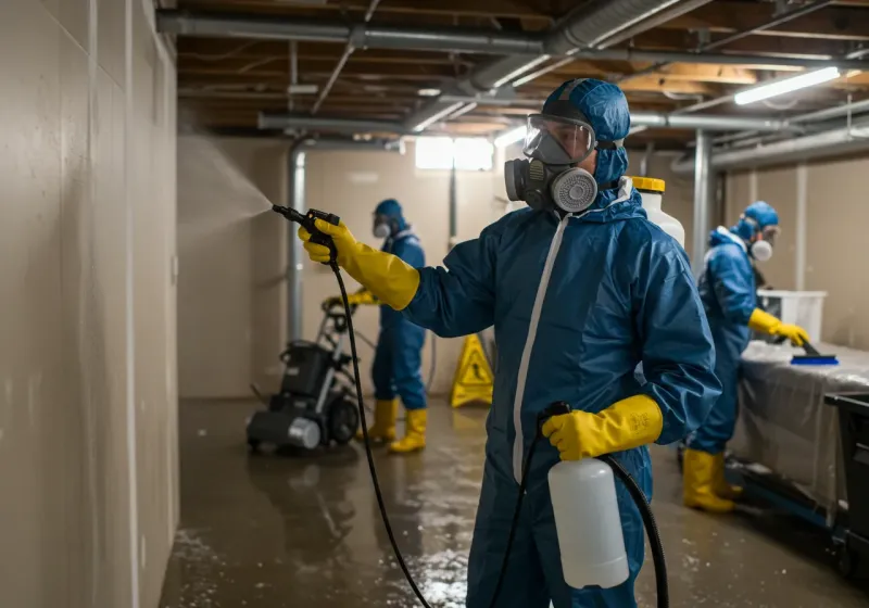 Basement Sanitization and Antimicrobial Treatment process in Burgaw, NC